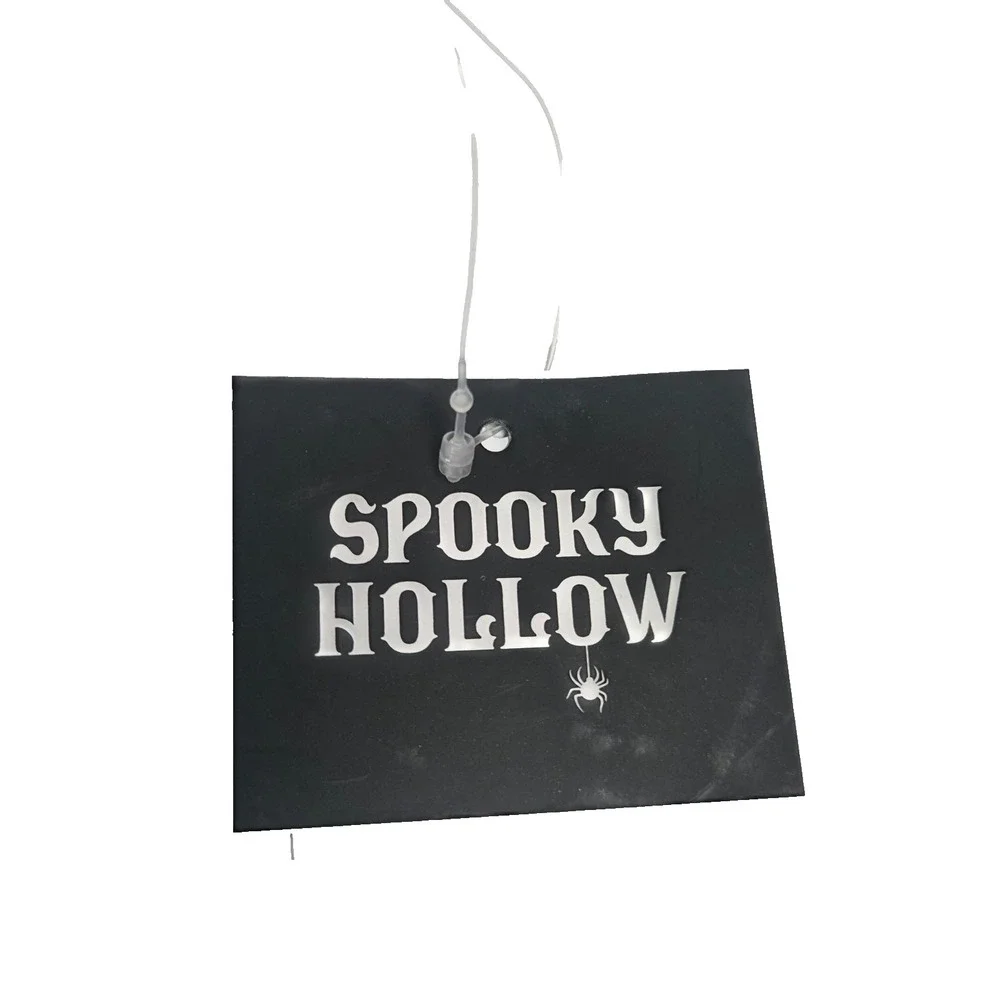 Spooky Hollow Skeleton Hand Coaster Set 4 Black Gothic Halloween Decor 6.5 Inch